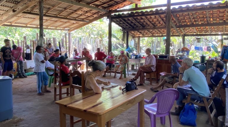 Visita de delegación de organizaciones CIMI, FASE, WRM y Salva la Selva a la comunidad de Turiaçu