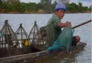 Pescando en el Mekong