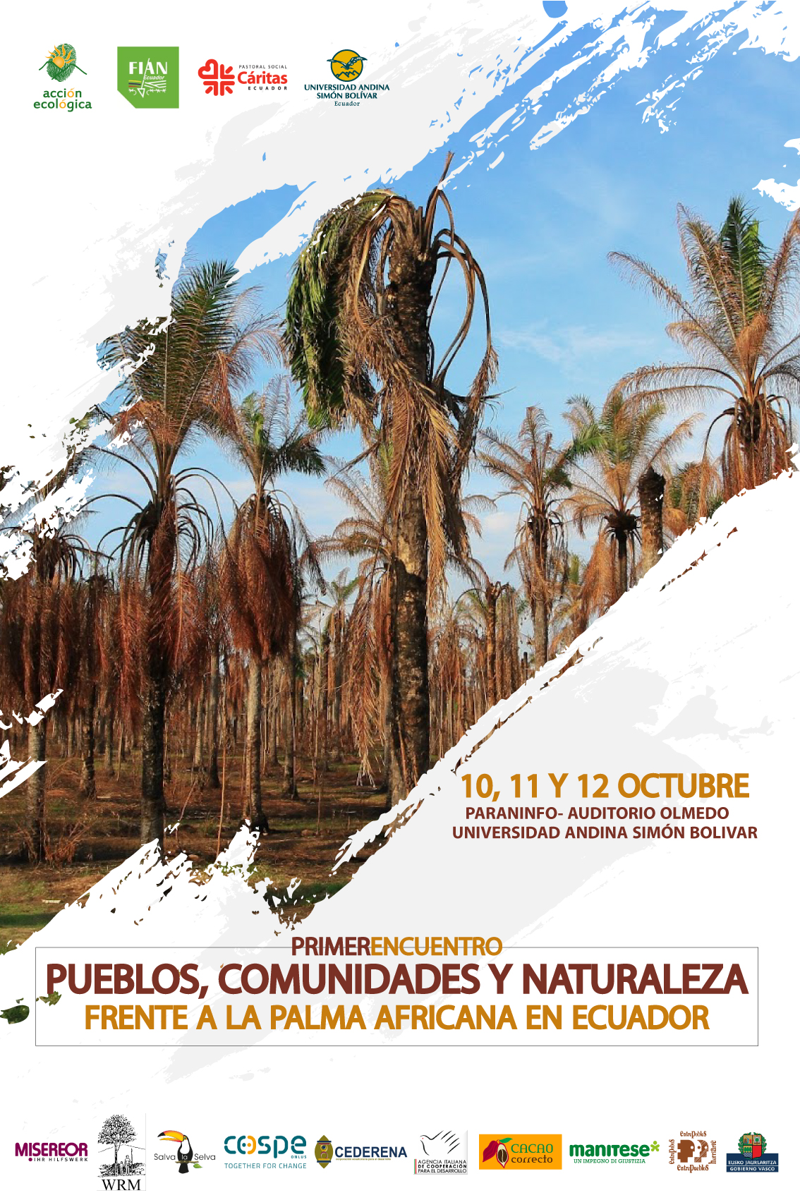 Cartel Encuentro Aceite de Palma Ecuador