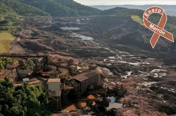 Lodos en el paisaje, tras la rotura de la balsa de relaves de la mina Córrego do Feijão, en Brumadinho, Minas Gerais (MG), en Brasil