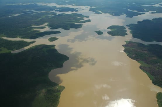 Vista aérea de la selva amazónica