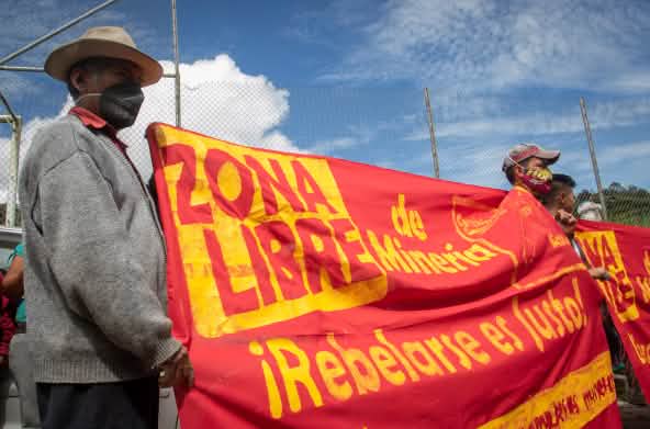 Protesta contra la minería en La Merced de Buenos Aires, Ecuador