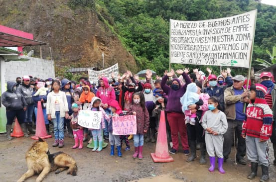 Protesta contra la minería en la parroquia Buenos Aires, cantón Urcuquí, provincia Imbabura (Ecuador)