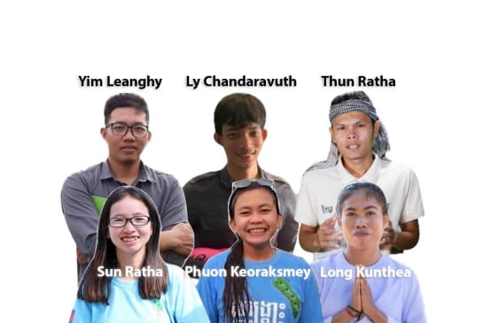 Activistas de Mother Nature Camboya, actualmente en cárcel