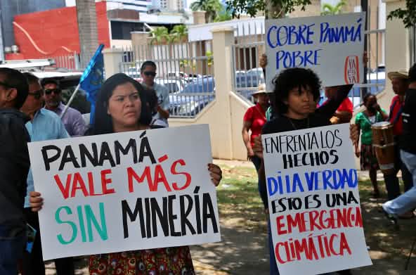 Manifestación contra la minería en la ciudad de Panama, 29 de marzo 2023