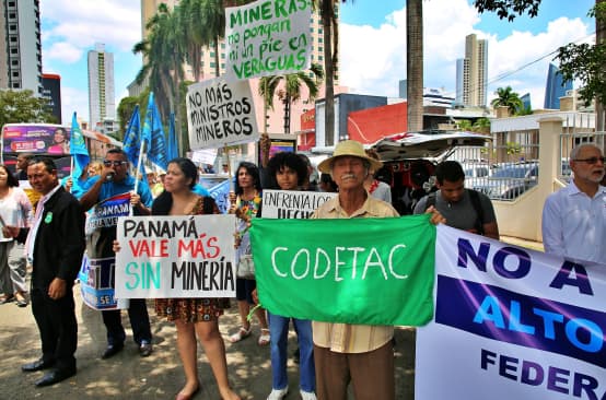 Manifestación contra la minería en la ciudad de Panama, 29 de marzo 2023