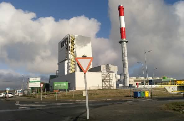 Central de biomasa de Greenalia en Curtis, Galicia, España