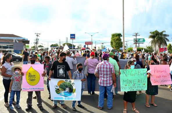 Concentración ciudadana en rechazo a la Mina Remance en Veraguas, Panamá