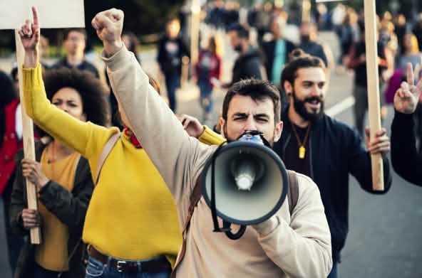Manifestación en la calle