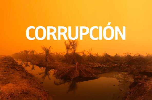 Incendio en Sumatra + Texto CORRUPCIÓN