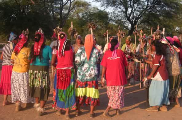 Grupo de mujeres indígenas, Pilcomayo, Paraguay
