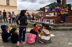 Acto en memoria de Berta Cáceres, a seis años de su siembra, en San Cristóbal de las Casas (México)