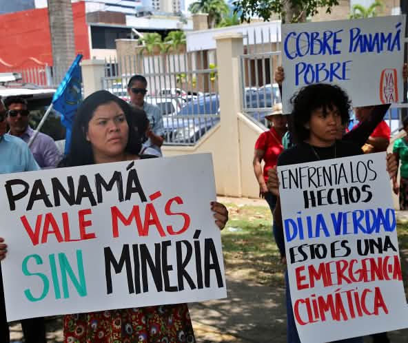 Manifestación contra la minería en la ciudad de Panama, 29 de marzo 2023