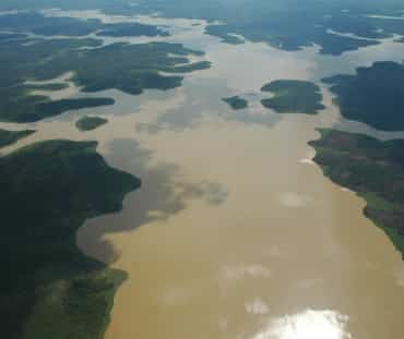 Vista aérea de la selva amazónica