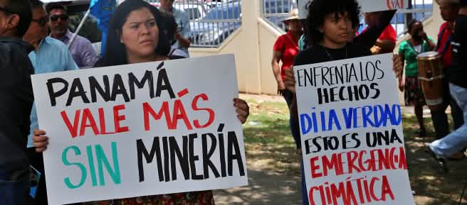 Manifestación contra la minería en la ciudad de Panama, 29 de marzo 2023