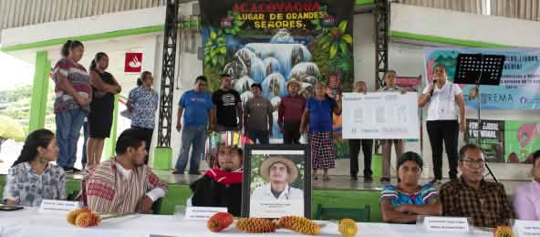 Cabildo Abierto en Acacoyagua para declarar el municipio Libre de Minería (© FPDS/REMA Mexico) Acacoyagua, Chiapas, Foro en Defensa de los Ríos y la Madre Tierra, el 3 de Septiembre