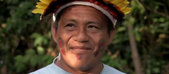 Sarapo Ka’apor, presuntamente asesinado el 14 de Mayo de 2022. Exigimos una investigación y justicia. (© Andrew Johnson) Retrato del líder indígena Sarapo Ka’apor