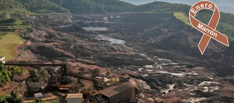 Sin palabras sobre los impactos, que saltan a la vista Lodos en el paisaje, tras la rotura de la balsa de relaves de la mina Córrego do Feijão, en Brumadinho, Minas Gerais (MG), en Brasil