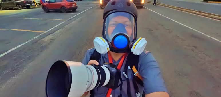 Selfie del fotógrafo y comunicador popular Olmedo Carrasquilla