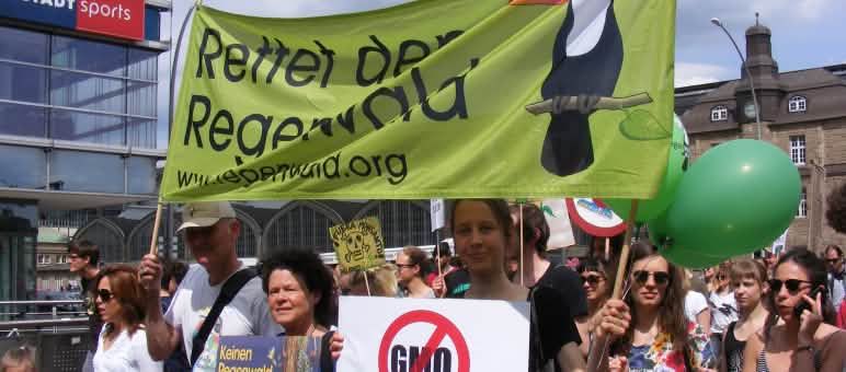 Manifestación contra Monsanto y los transgénicos