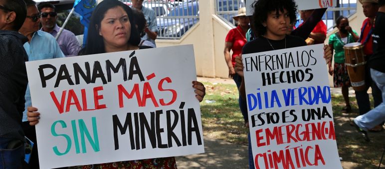 Manifestación contra la minería en la ciudad de Panama, 29 de marzo 2023