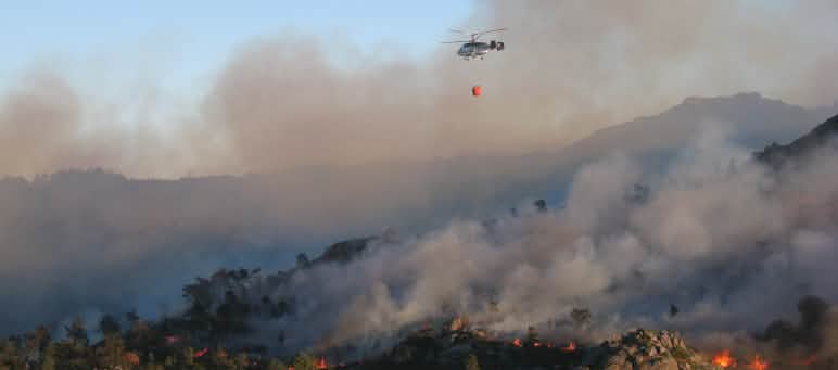 Incendio en Galicia en el año 2013