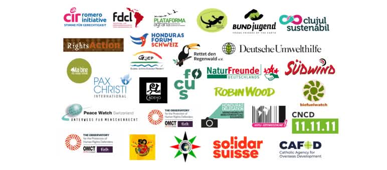 Logos de las organizaciones firmantes de la carta abierta a las empresas que compran aceite de palma de DINANT en Honduras Logos de las organizaciones firmantes de la carta abierta a las empresas que compran aceite de palma de DINANT en Honduras, entre ellas Salva la Selva/Rettet den Regenwald