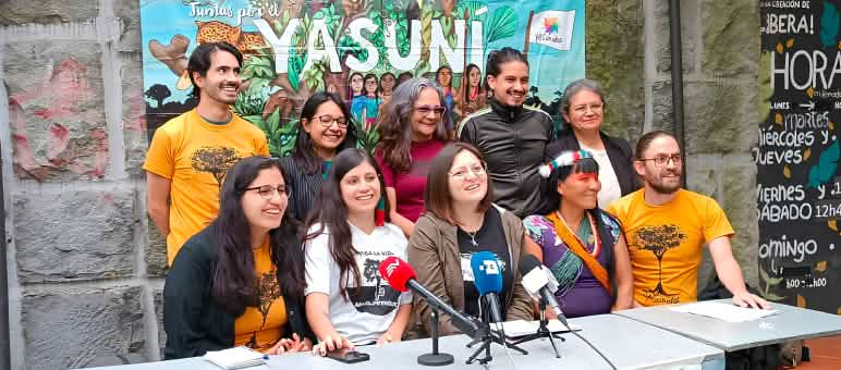 Conferencia de prensa del colectivo YASunidos