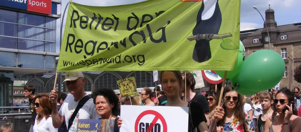 Manifestación contra Monsanto y los transgénicos