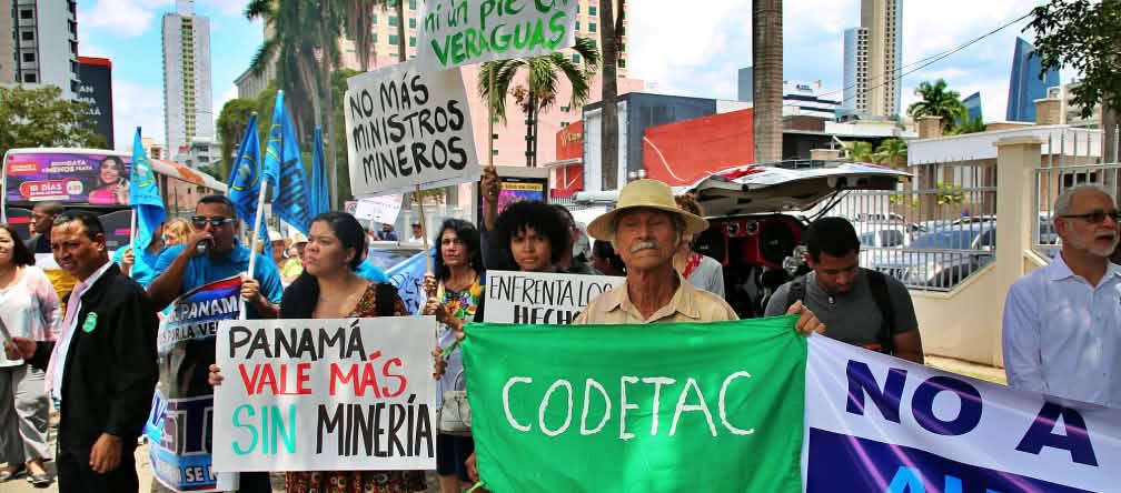 Manifestación contra la minería en la ciudad de Panama, 29 de marzo 2023