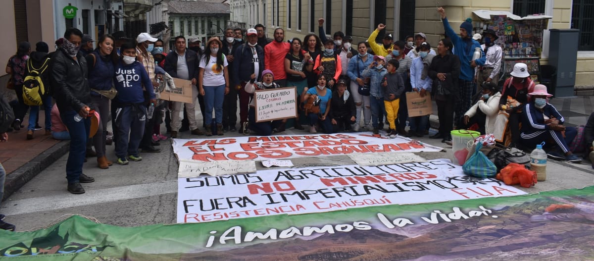Manifestación en contra de la minería en el Ecuador, Frente Nacional Antiminero
