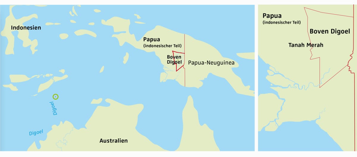 Mapa de Papúa