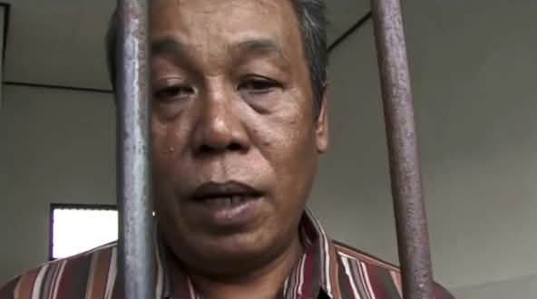 Campesino encarcelado por defender la naturaleza, la imagen es parte del documental Asimetris