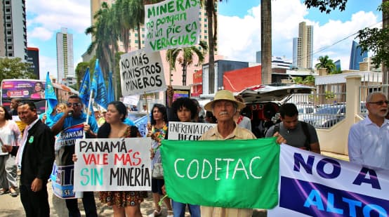 Manifestación contra la minería en la ciudad de Panama, 29 de marzo 2023