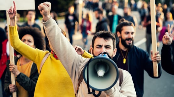 Manifestación en la calle