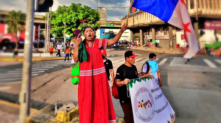 Manifestación contra la minería en Panamá