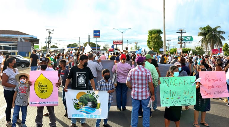 Concentración ciudadana en rechazo a la Mina Remance en Veraguas, Panamá