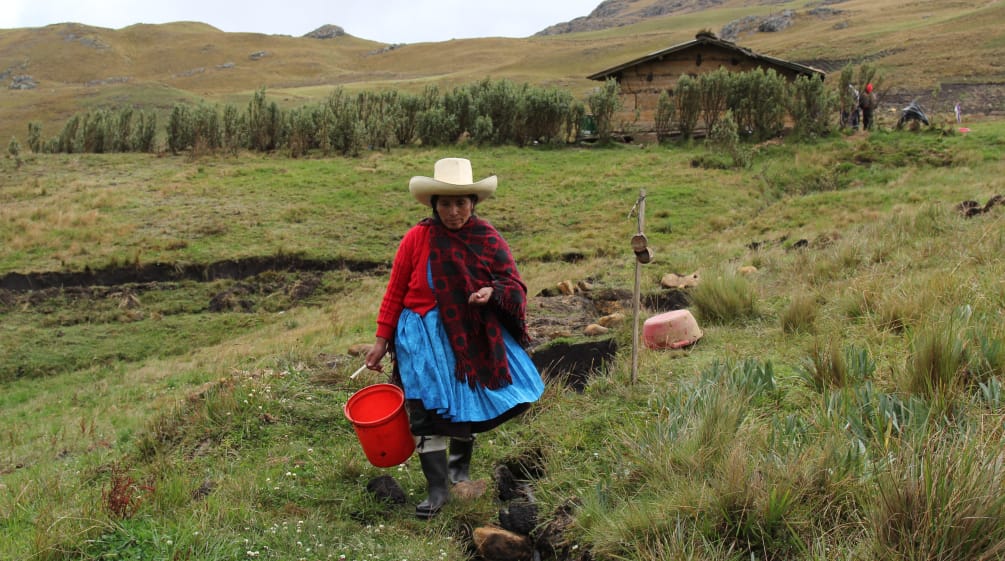 Máxima Acuña, afectada por el proyecto minero Conga Máxima Acuña en su predio
