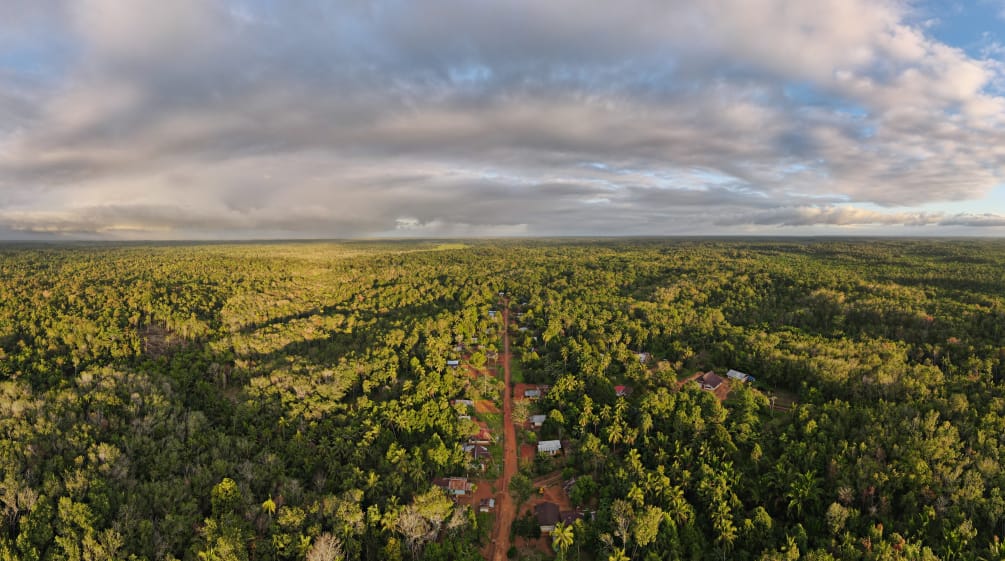 Aldea de Wambon en el distrito de Boven Digoel, provincia de Papúa, Indonesia