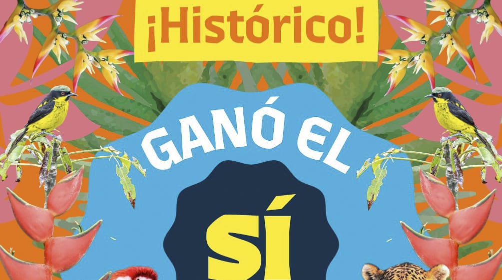 "SÍ al Yasuní" ganó referéndum nacional en Ecuador. Afiche de la campaña.