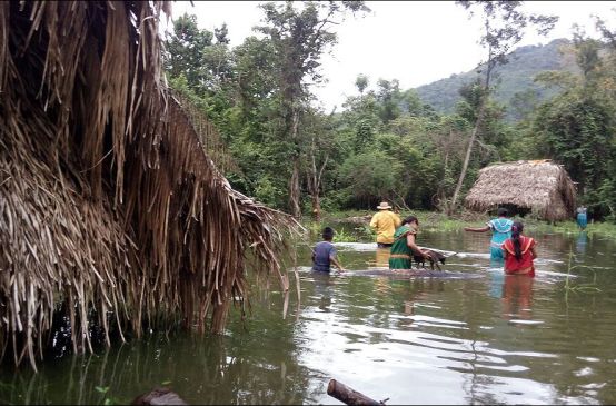 La comunidad de Quebrada Caña ha sido inundada