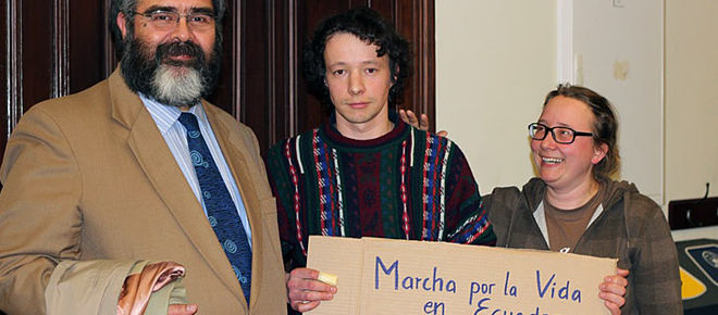 Con embajador ecuatoriano en Alemania Jorge Jurado