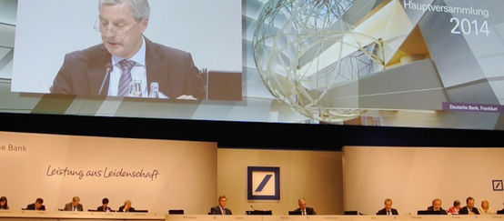 Junta de accionistas del Deutsche Bank en Frankfurt