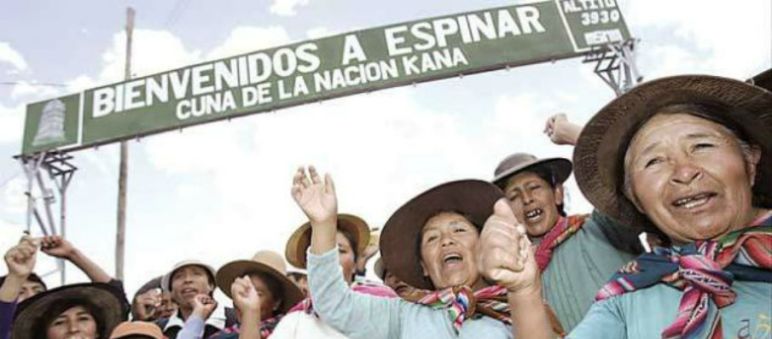 Protestas contra la minería en Perú Mujeres peruanas se manifiestan