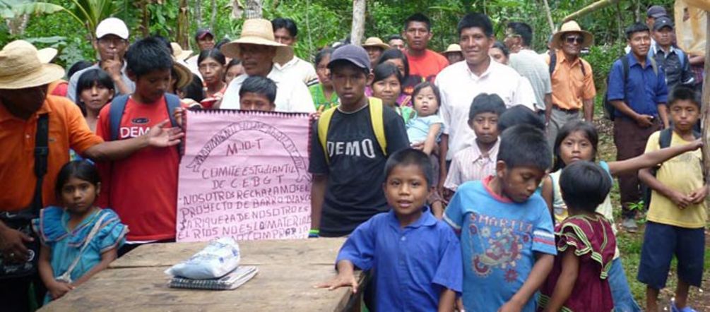Una de las comunidades afectadas Proyecto hidroelectrico Barro Blanco en Panama