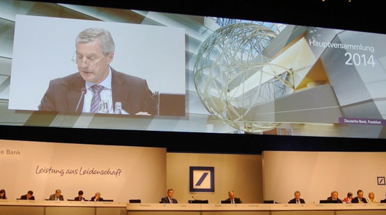 Junta de accionistas del Deutsche Bank en Frankfurt