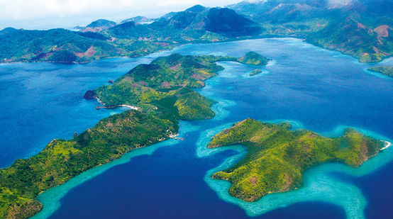 Vista aérea de la isla de Palawan en Filipinas