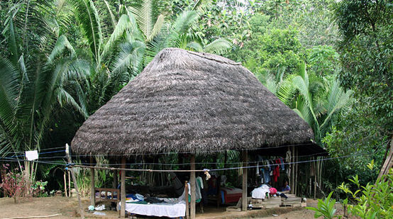Comunidad indígena en la amazonía ecuatoriana