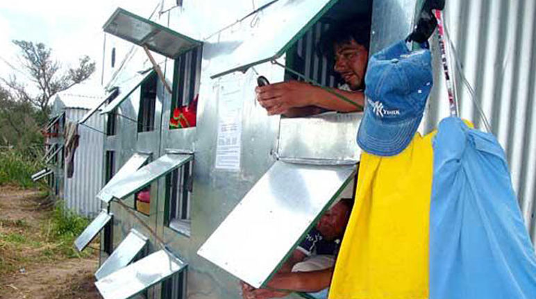 Explotación desmesurada de trabajadores, dormir indigno