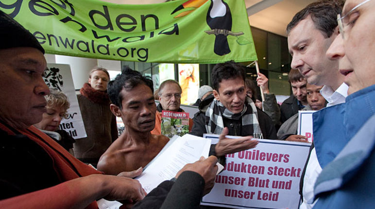 Protesta contra Unilever